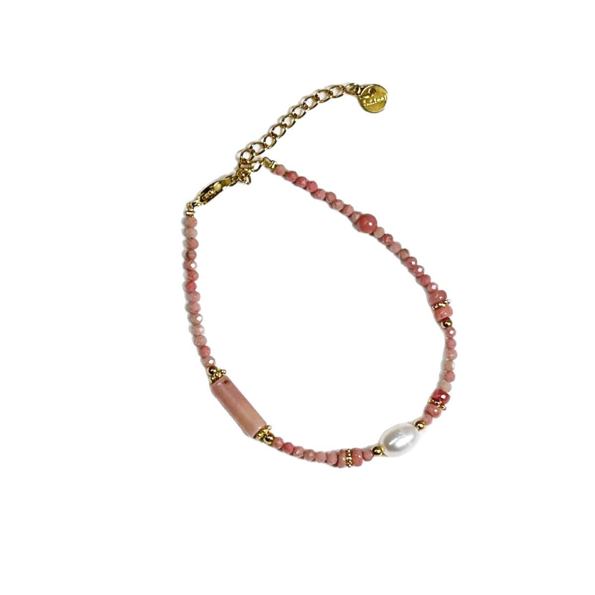 Freshwater Pearl Bracelet Crystal Natural Stone Beaded Bracelet Lapis Lazuli Pink Rose Pearl Bracelet Women