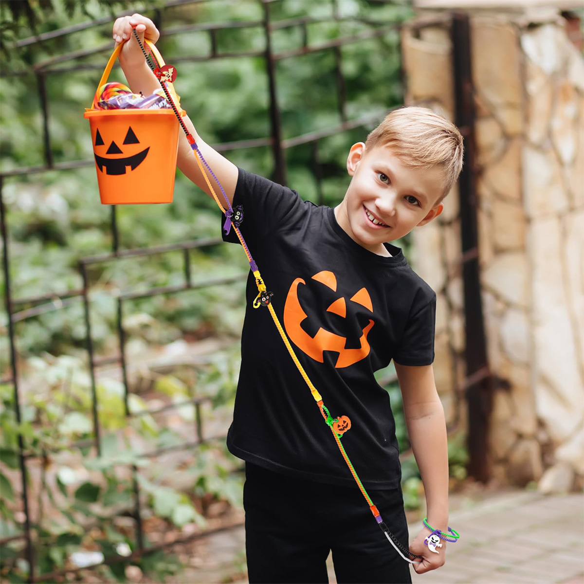 2024 Exclusive Halloween Decoration Skull Pumpkin Zipper Children's Prank Bracelet