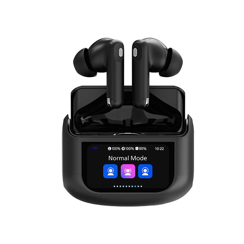 Color Screen Wireless Bluetooth Earphones Long Battery Life Noise Cancelling Digital Display Smart New Private Model