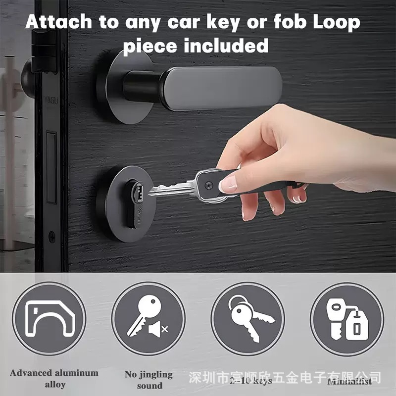 Metal Key Organizer Aluminum Alloy Key Organizer Multi-functional Key Clip