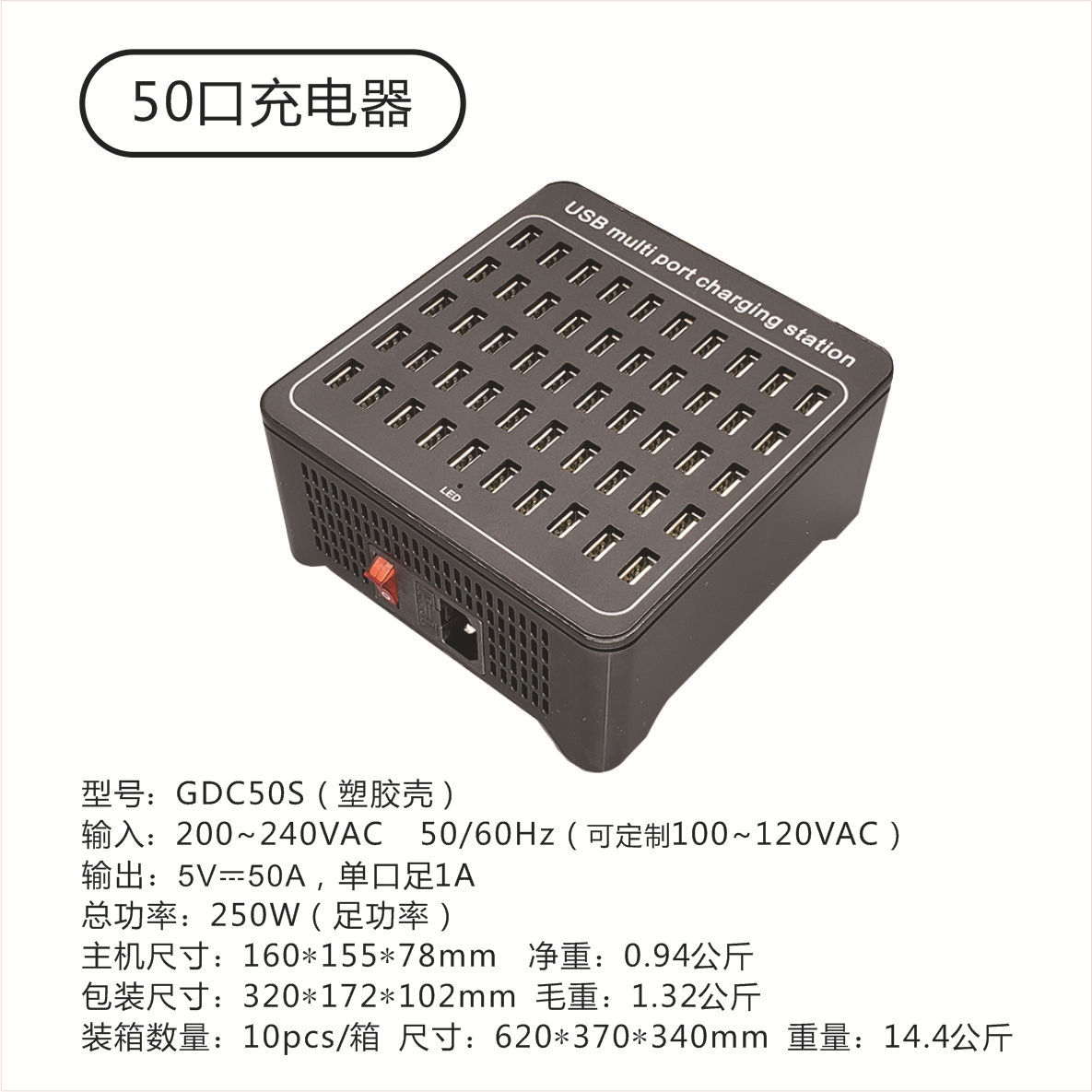 美规 AC 110V · GDC50S【塑胶50口50A】