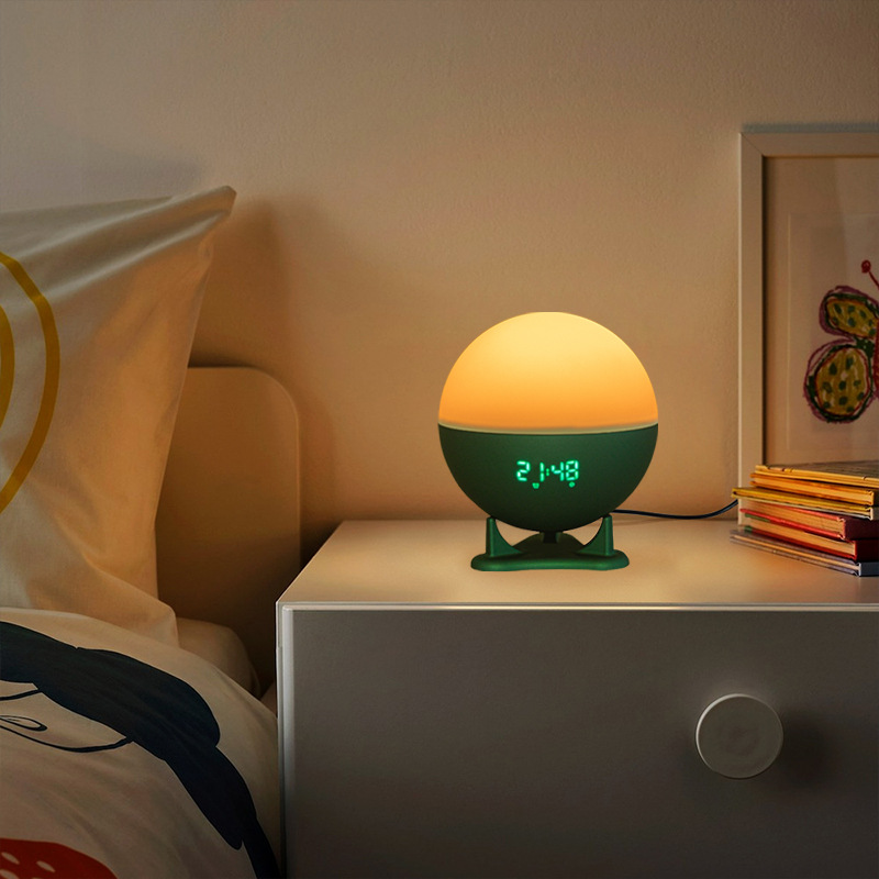 2023 Bluetooth Smart Night Light 16-Color Atmosphere Wake-Up Bedside Light Children's Mother and Baby Night Light Atmosphere Desk Lamp