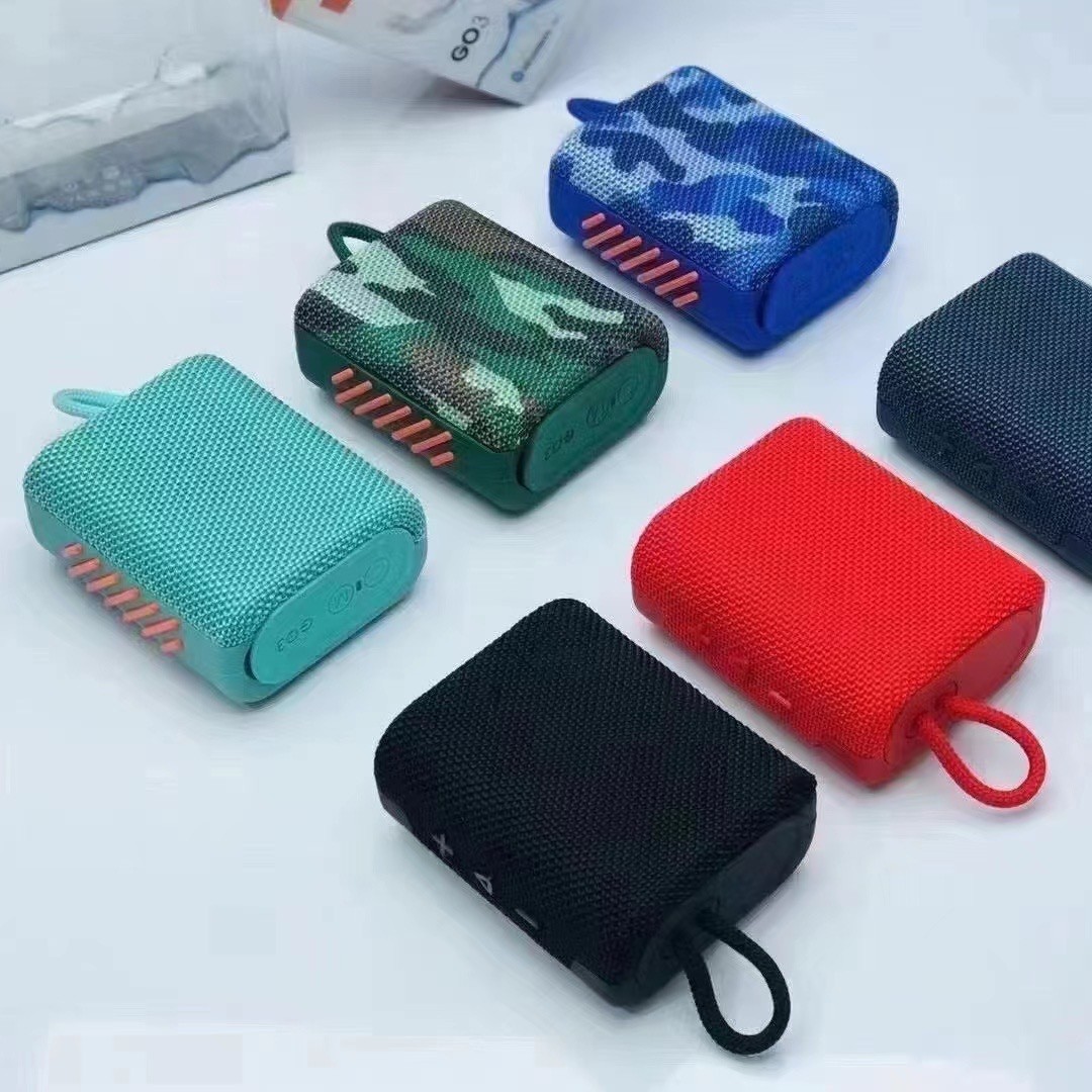 GO3 Bluetooth Speaker Wireless Outdoor Card Portable Mini Bass Gold Brick Third Generation Small Speaker