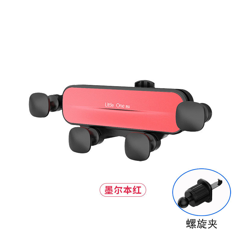 Car Phone Holder Metal Gravity Air Vent Silent Car Universal Snap-On Cartoon Phone Holder