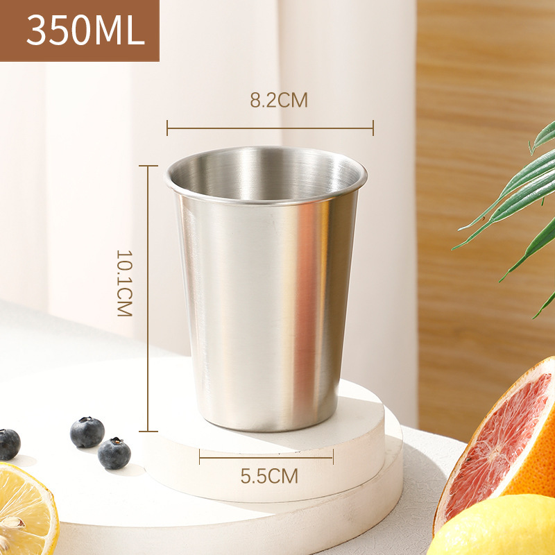 304 stainless steel beer mug logo water cup custom mouthwash cup single layer milk tea coffee cup camping outdoor cup
