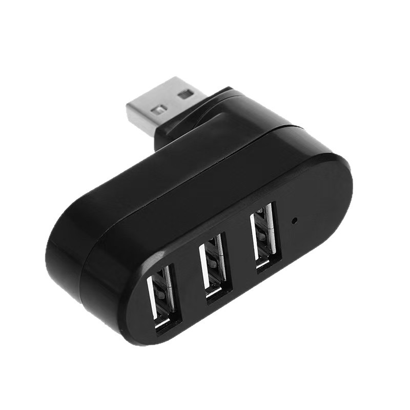 Computer rotating USB2.0 HUB splitter 3-port mini car hub 3-port expansion dock adapter