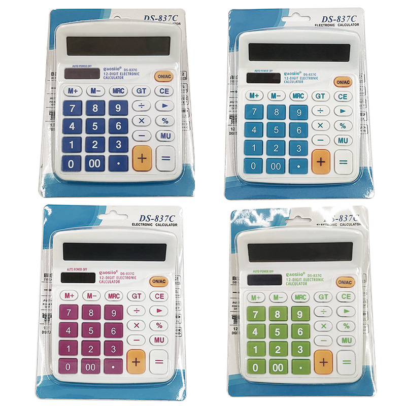 Multifunctional card calculator for office accounting, special 12-digit commercial financial portable