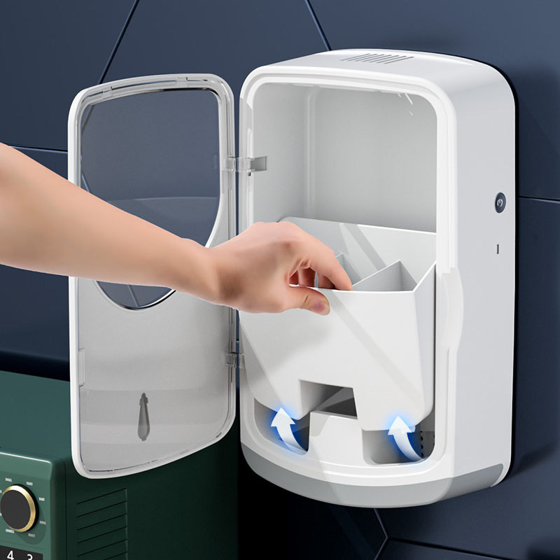 Plastic kitchen smart chopstick sterilizer drying chopstick box wall-mounted chopstick holder dustproof bowl chopstick UV