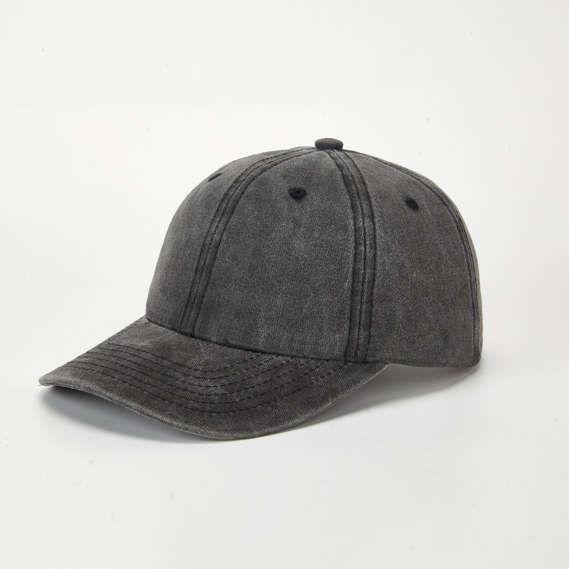 Washed Baseball Cap Coated Distressed Solid Blank Visor Cap Hat for Women