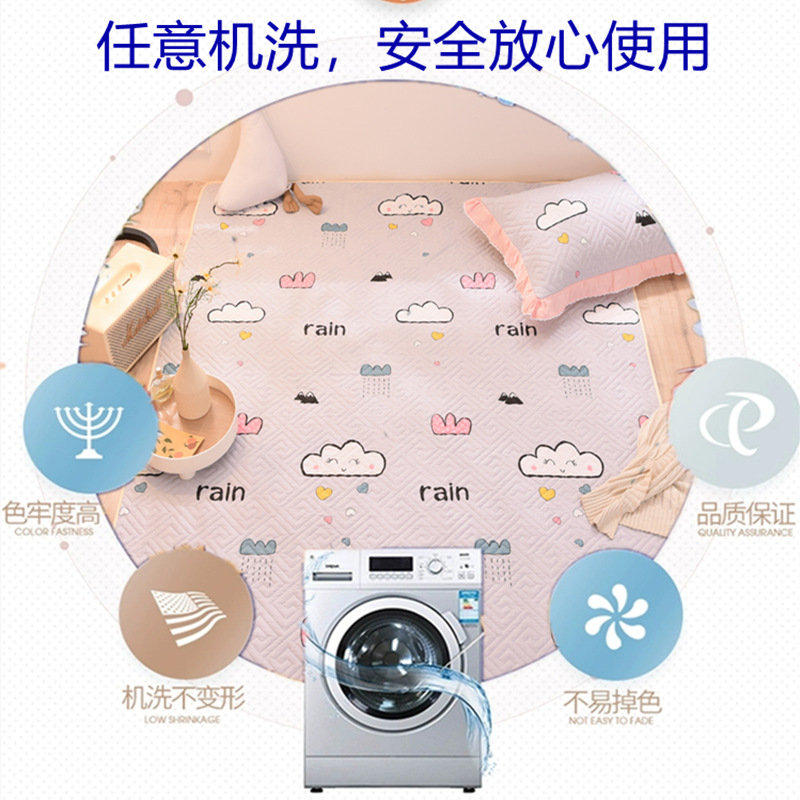 Cotton crawling mat protective pad machine washable fabric children crawling mat protective cover baby crawling mat anti-slip