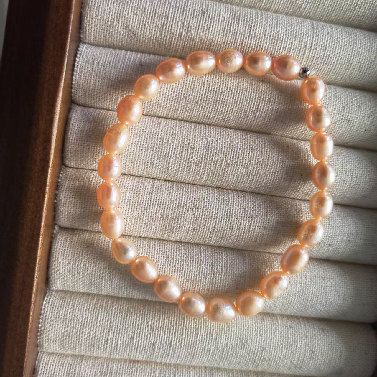 Natural freshwater pearl bracelet women's niche new Chinese style sand gold agate bead bracelet hand jewelry