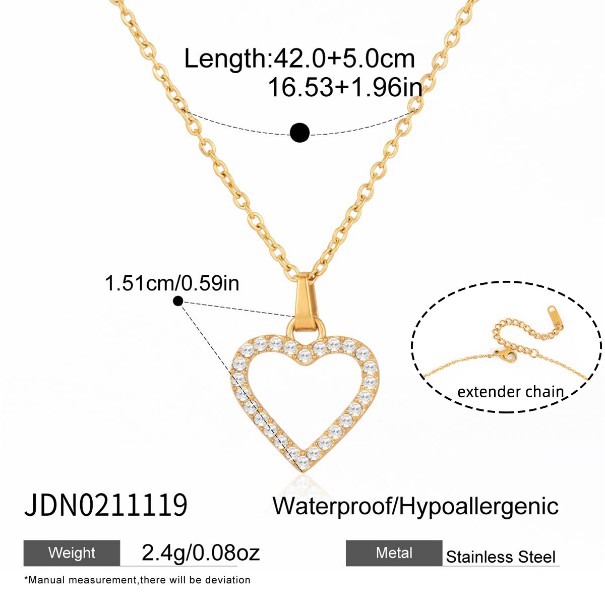 Jieding titanium steel zircon necklace niche jewelry women stainless steel earrings ear accessories