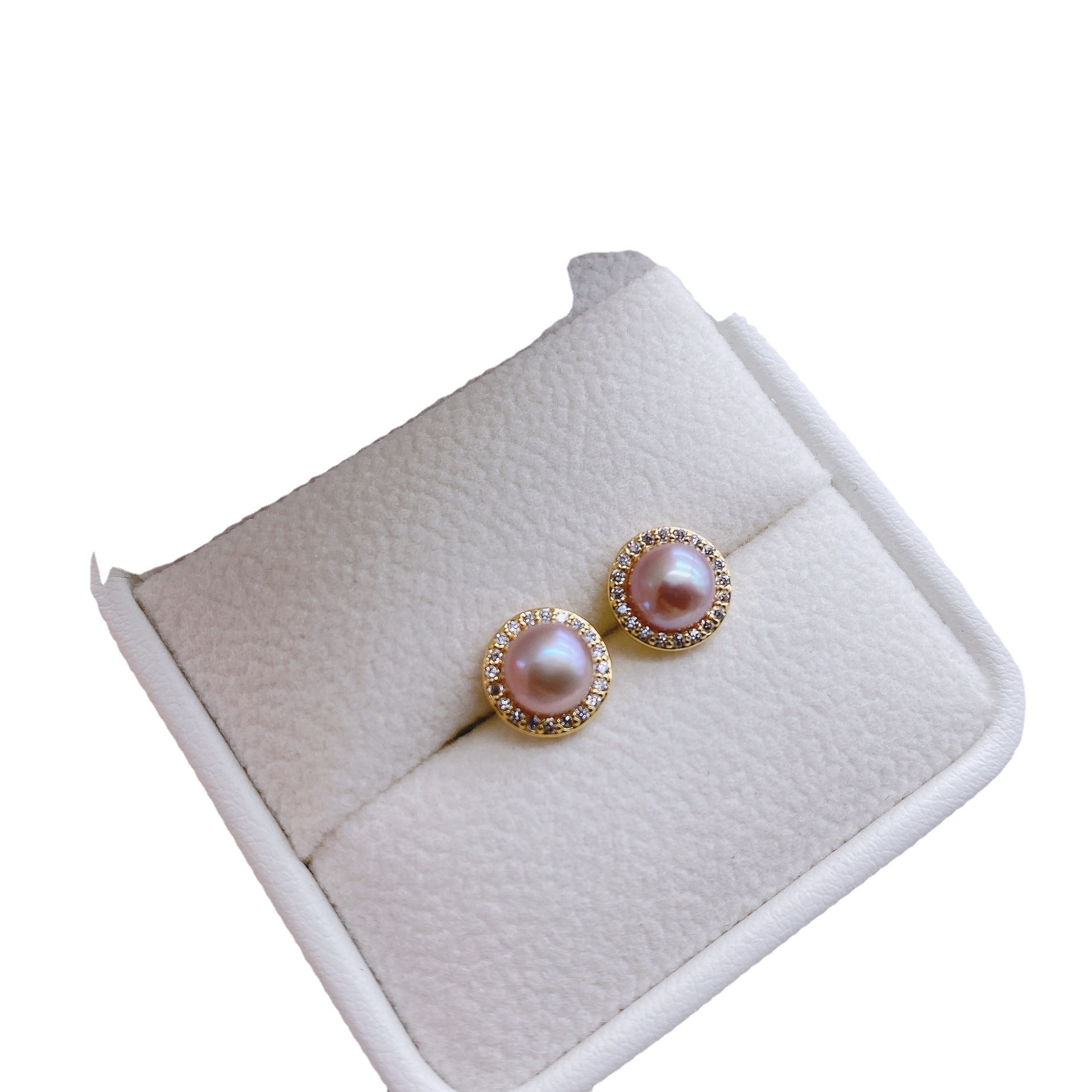 Mini Natural Freshwater Pearl Earrings Real Gold Electroplated 925 Needle Simple Small Fresh Cute Earrings Goods