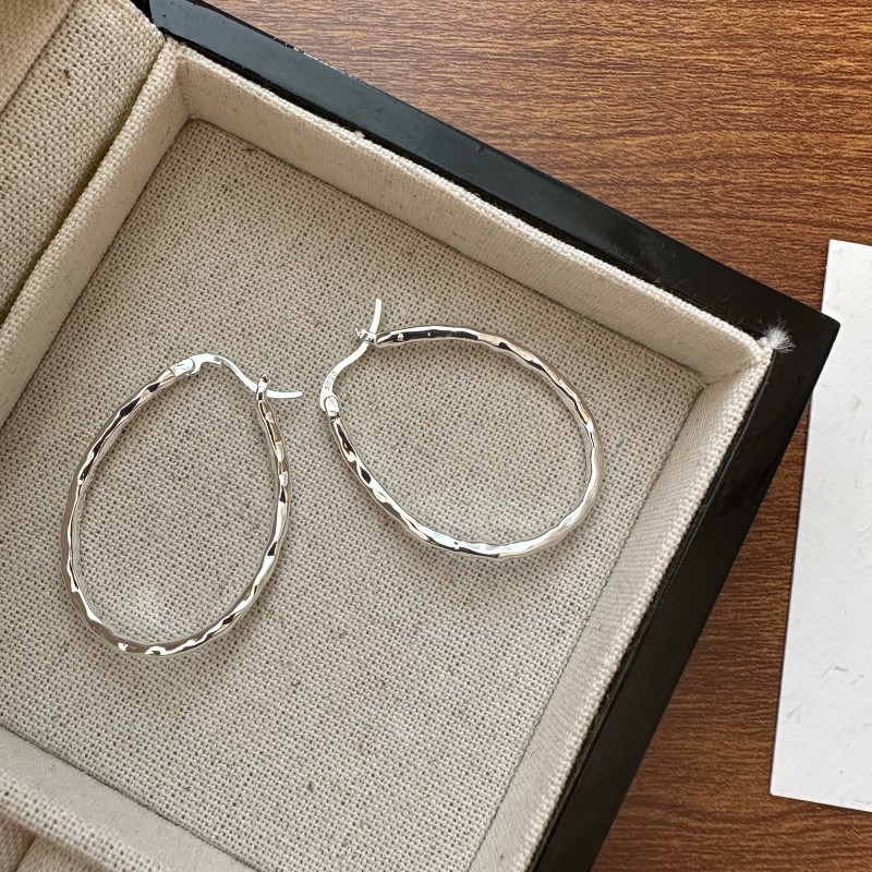 S925 sterling silver shiny earrings INS style commuting earrings