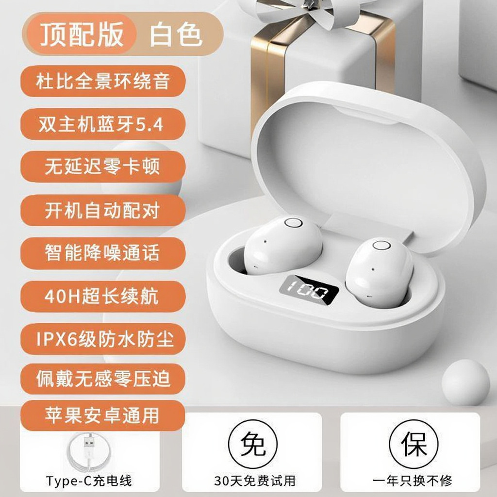 New Women's Bluetooth Headset J15 Wireless Earbuds Mini Cute Female Comfortable High Sound Quality E6S
