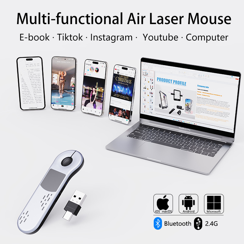 Wireless Bluetooth mouse remote control TikTok short video PPT page turner controller universal for computer phone tablet
