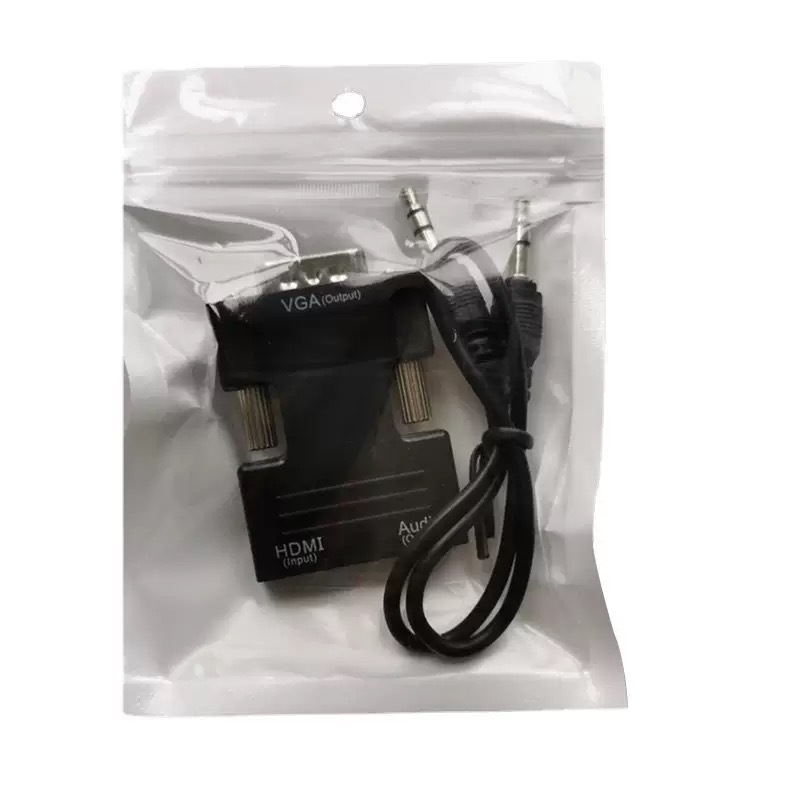 HDMI female to VGA male adapter converter with audio projection HD computer HDMI to VGA