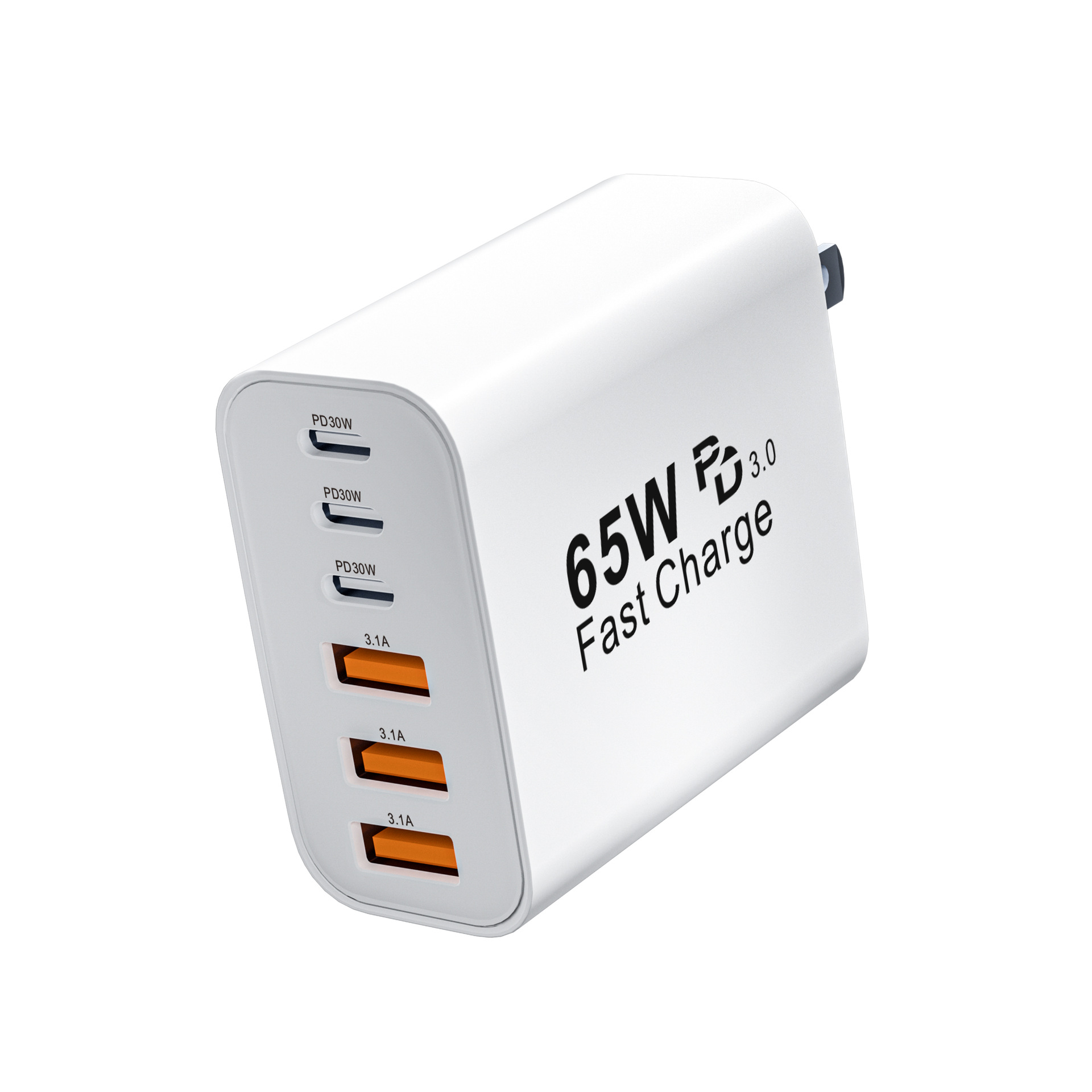 New PD65W UK standard charger for Apple 13 Pro Max Samsung charging head 3C3A multi-port charger