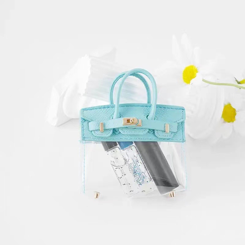 Women's Car Key Bag Set Mini Birkin Bag Pendant Exquisite Small Bag Earphone Bag Lipstick Bag