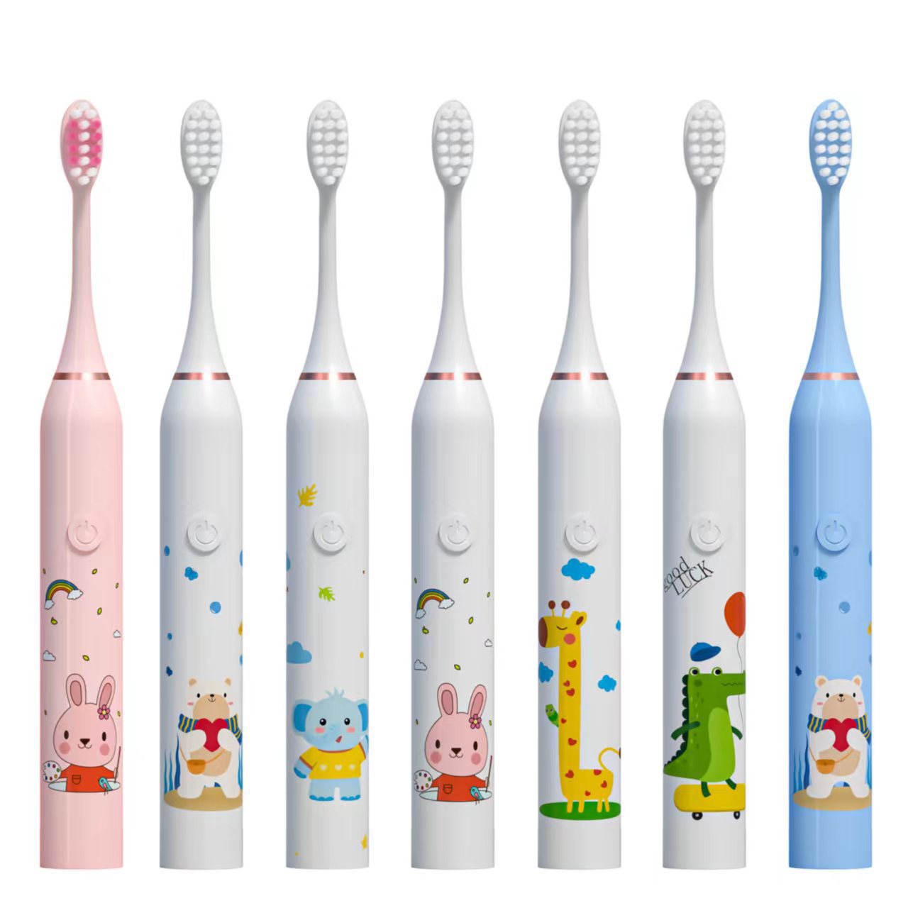Ultrasonic Kids Electric Toothbrush Charging Tooth Cleaner DuPont Soft Bristle Tooth Protection Baby Toothbrush Kids Cartoon Toothbrush