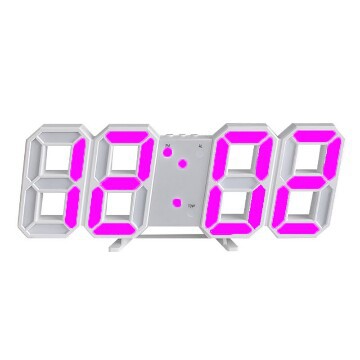 3D Digital Alarm Clock Home Desktop Clock Wall-Mounted Living Room LED Wall-Mounted Electronic Clock Wall Clock