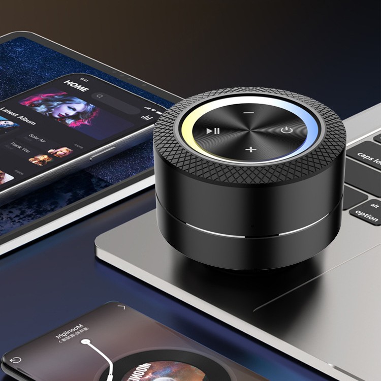 2026 new black technology TWS bone conduction large resonance Bluetooth speaker colorful light 360 degree strong penetration