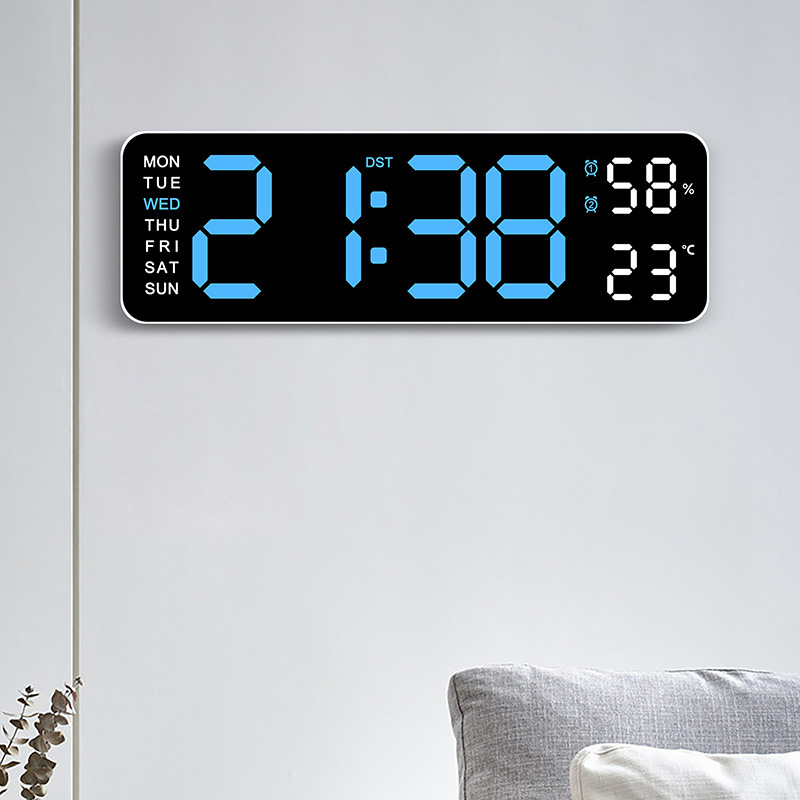 5503 Electronic Clock Simple Multifunctional Rectangle Large Font Alarm Clock Hanging or Standing