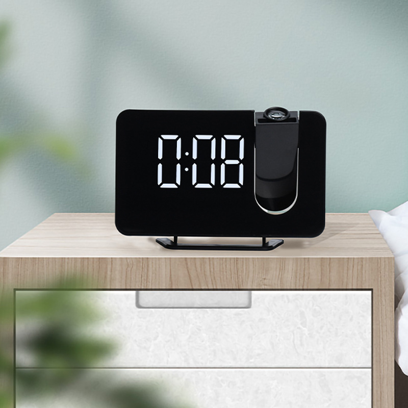 Multi-function LED Projection Clock Simple Radio Alarm Clock Student Projection Clock Gift Digital Desk Clock