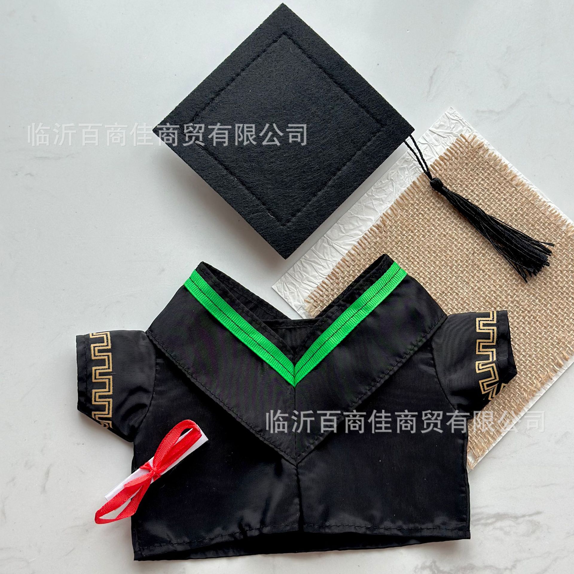 Doctoral uniform graduation bear 30CM plush bachelor's cap certificate doll scarf hat toy doll clothes