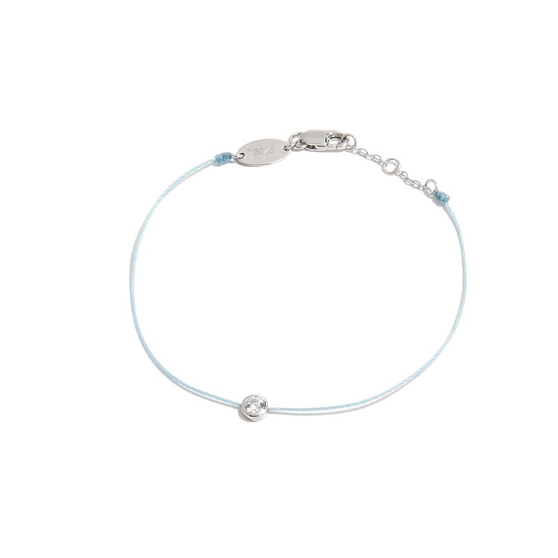 Redlink Rope Single Diamond Full Rope S925 Silver Gold-Plated Simple Benming Year Red Rope Bracelet Unisex