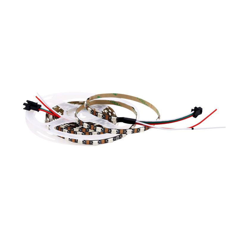 WS2812B magical color LED strip narrow board 5mm LED full color 5050 LED beads built-in IC single point 5V single control soft light strip
