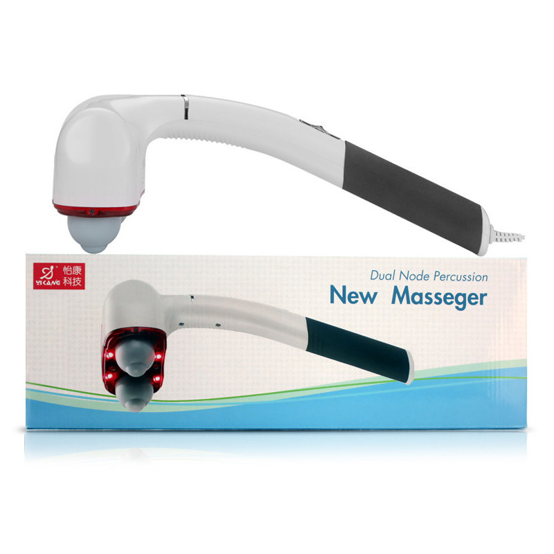 Handheld Massager Waist Dolphin Massage Stick Abdominal Electric Massage Hammer Shoulder Neck Leg Massager Double Head