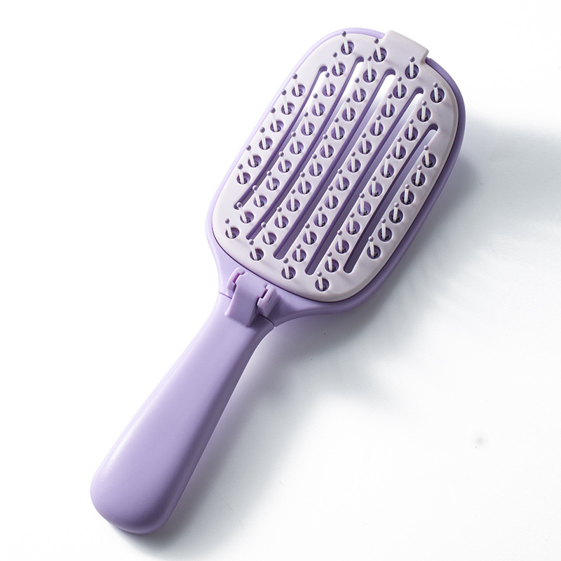 Patent Foldable Rib Comb Curling Massage Styling Fluffy Comb Multifunctional Automatic Cleaning Long Hair Comb