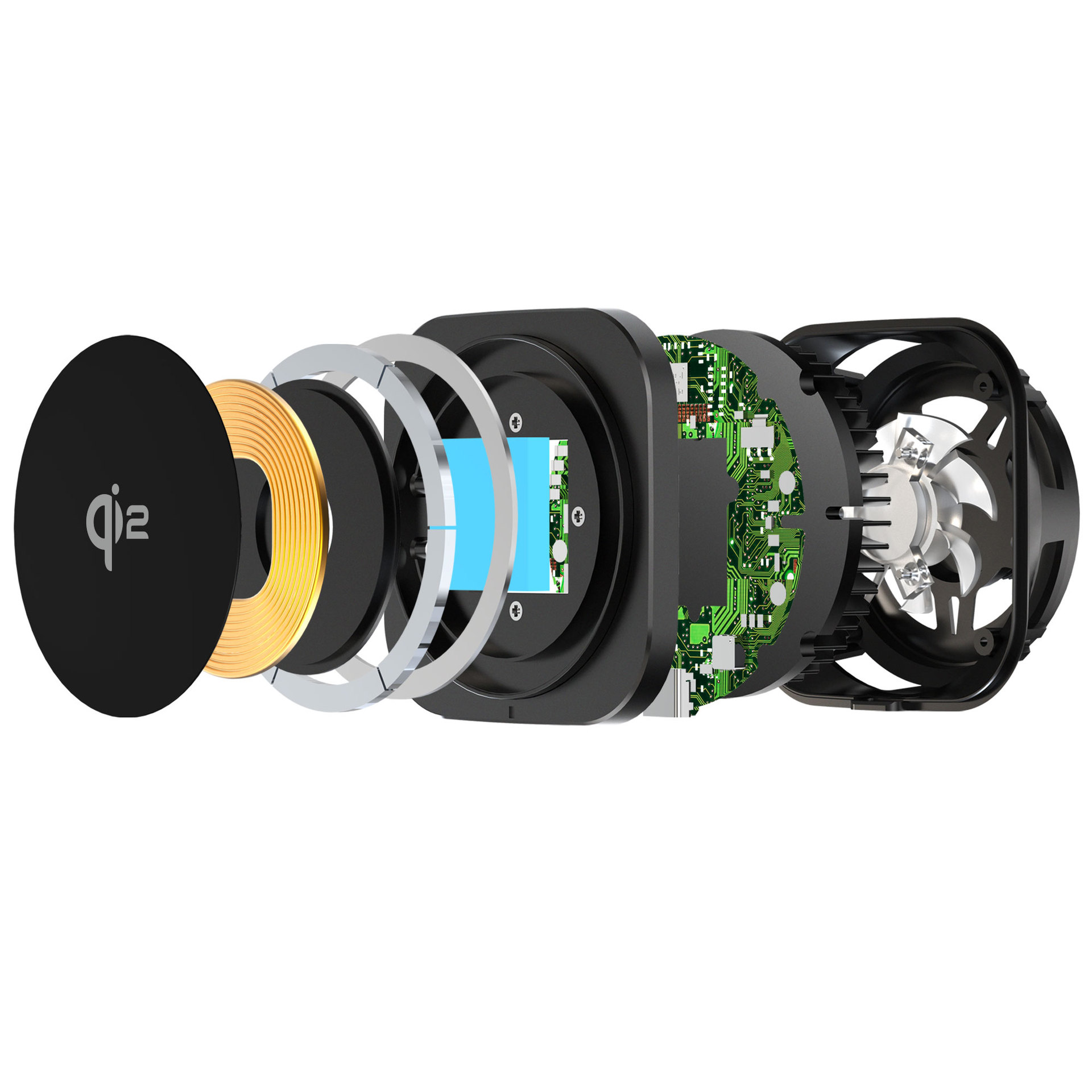 QI2 semiconductor cooling magnetic car wireless charger 15W fast charging