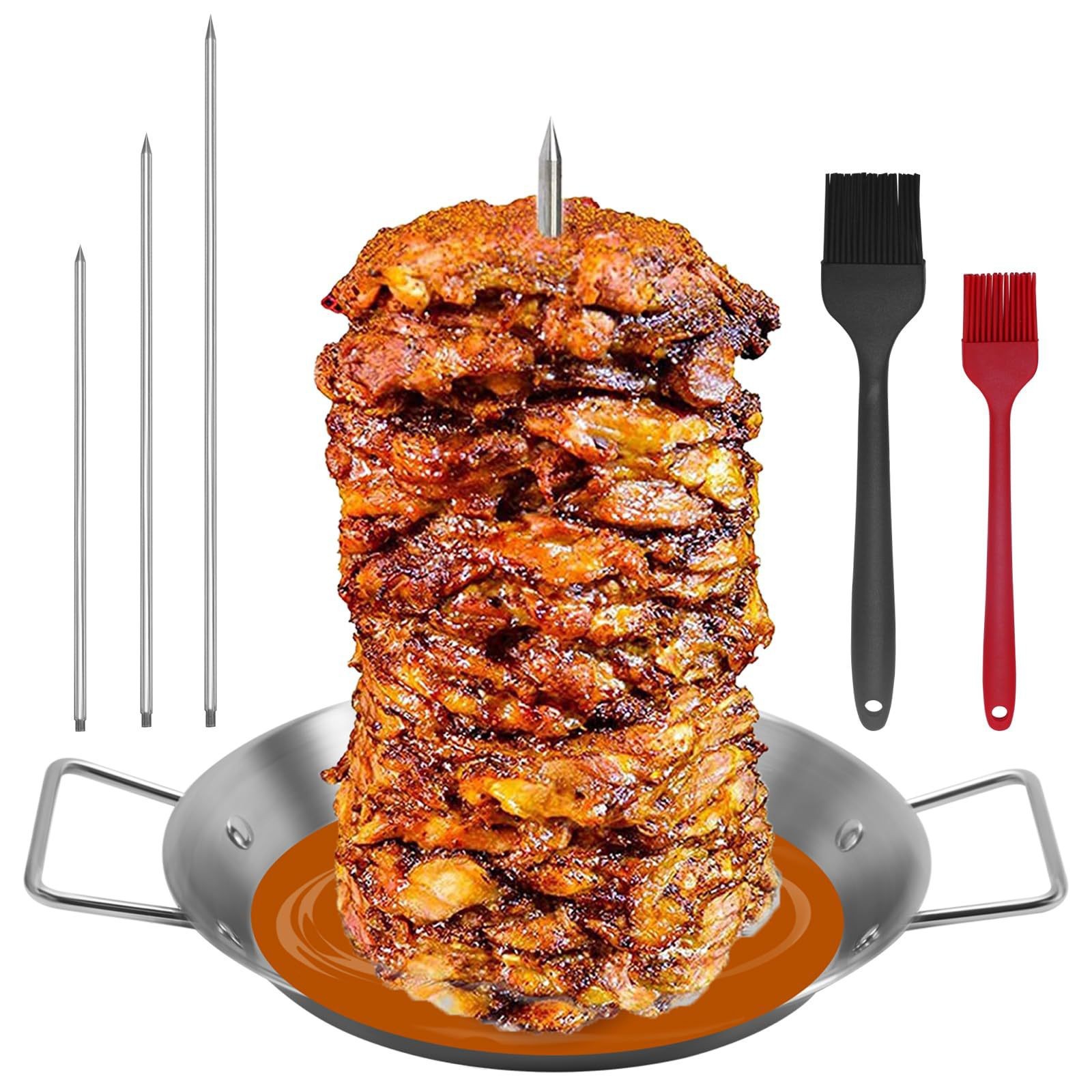Household Stainless Steel Vertical Screw BBQ Pot Accessories Detachable Roast Chicken Pan Roast Meat Pan Set