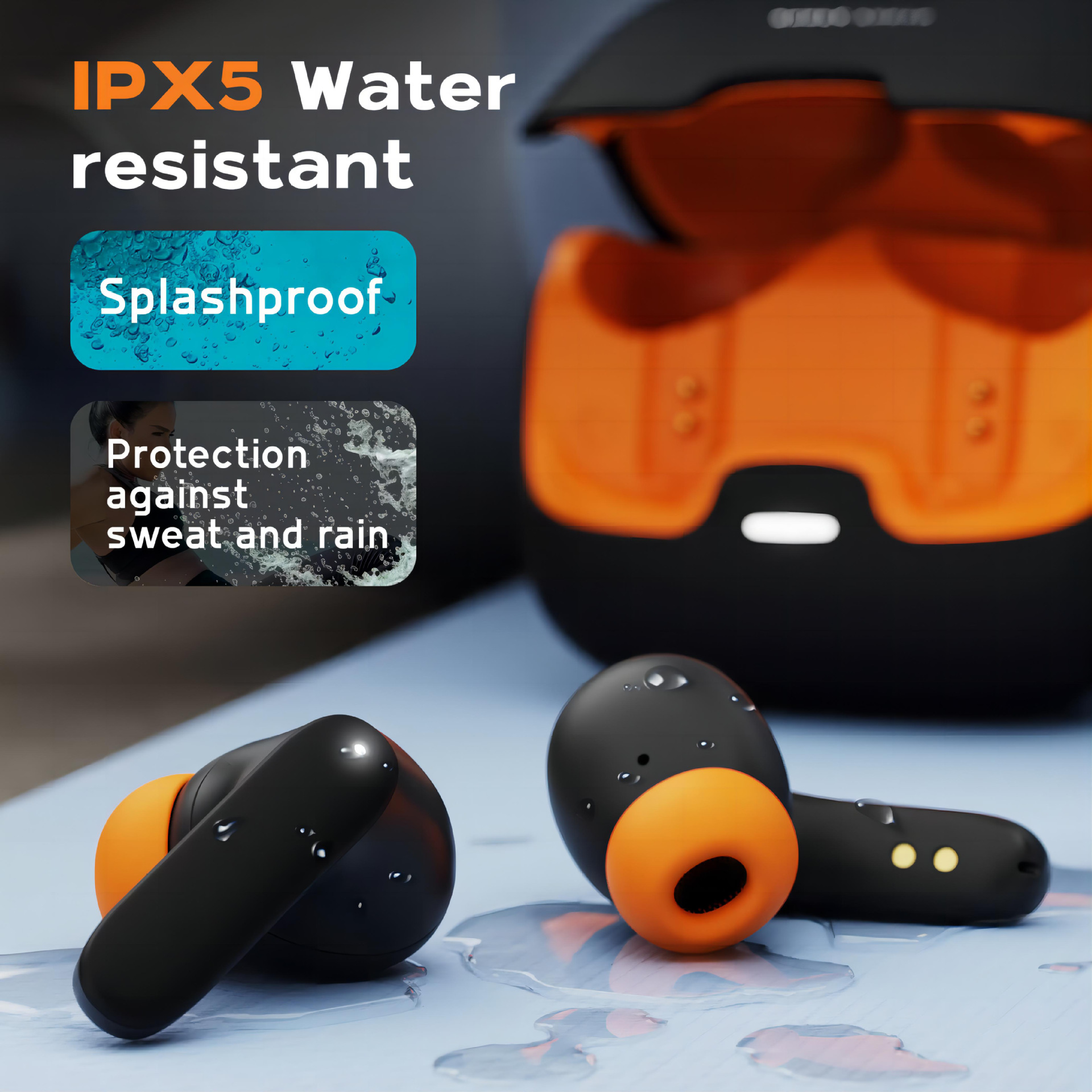 IVANTE Private Mold S36 Quad-Mic ENC Noise Reduction Low Latency Dual-Ear Wireless TWS In-Ear Bluetooth Headphones