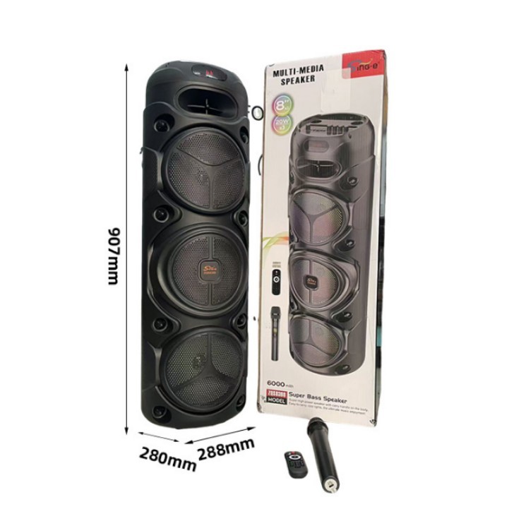 ZQS8308 Dedicated Outdoor High Power Portable Bass Speaker Wireless K Song Microphone Bluetooth Speaker