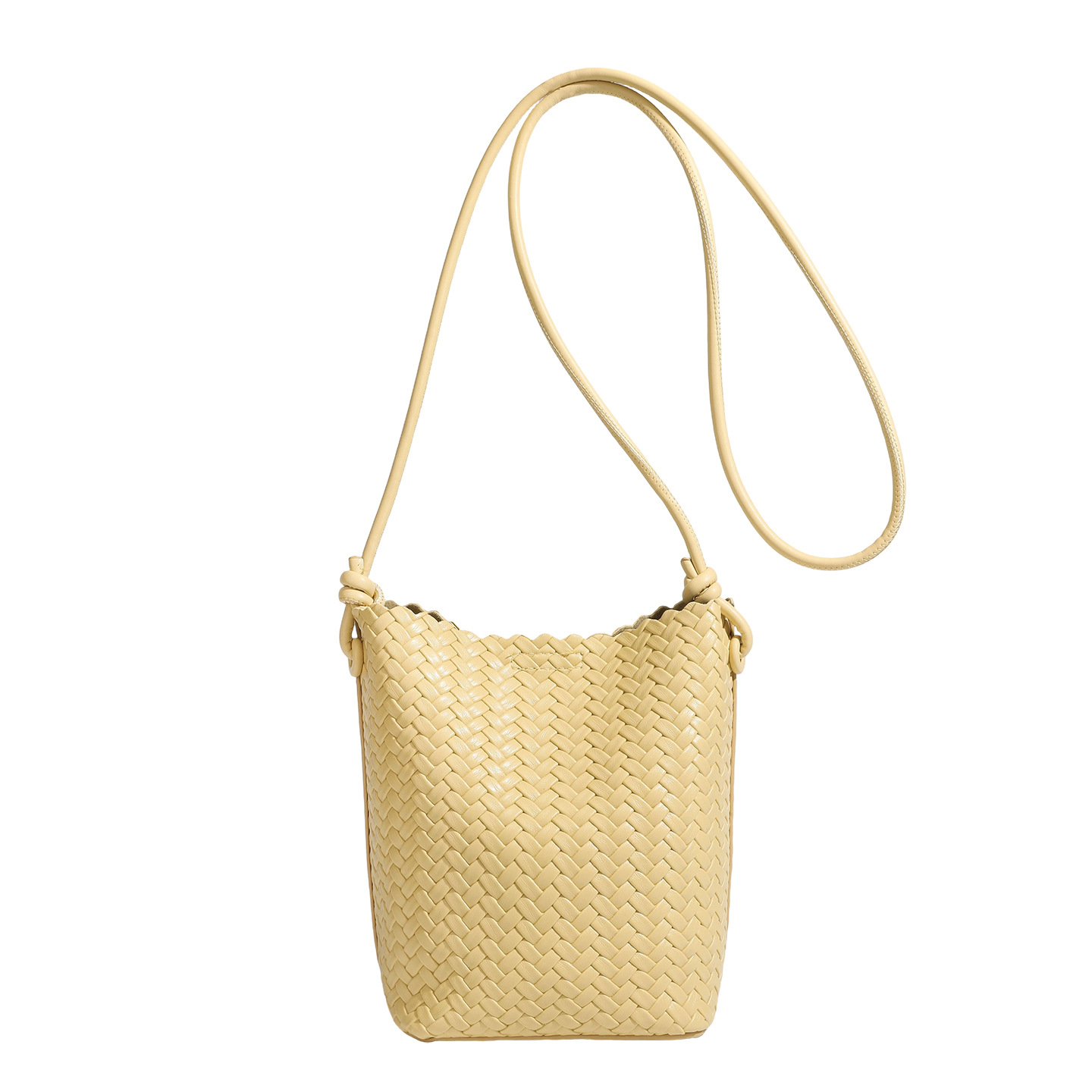Simple Woven Bucket Bag Women 2026 New Phone Bag Single Shoulder Crossbody Small Bag
