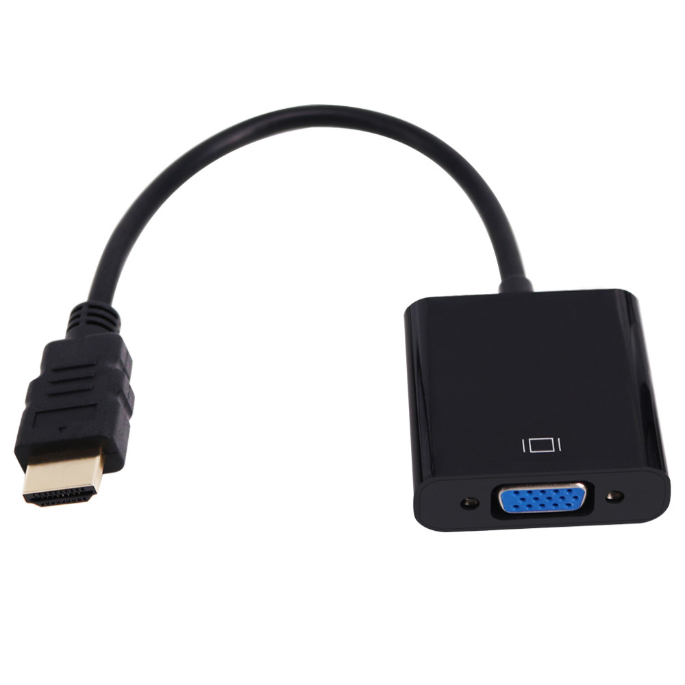 HDMI to VGA adapter cable with audio power supply connect TV computer cable HD adapter HDMI to VGA