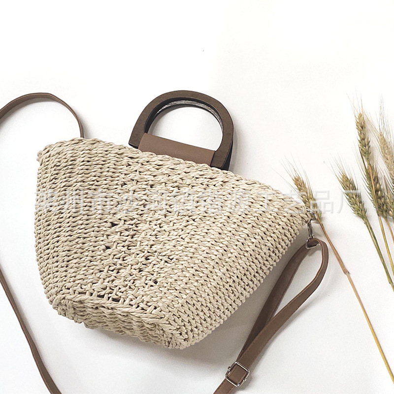 New summer girl pastoral style woven bag handbag straw woven single shoulder crossbody bag