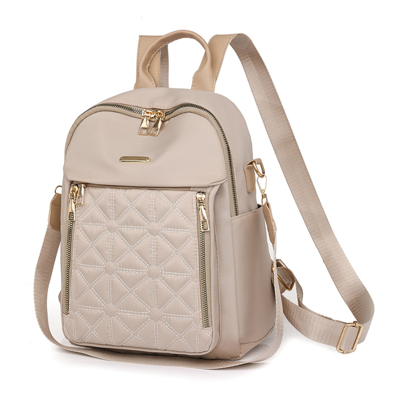 Diamond quilted stitch double-shoulder bag women 2025 new women's backpack large capacity water-resistant travel backpack