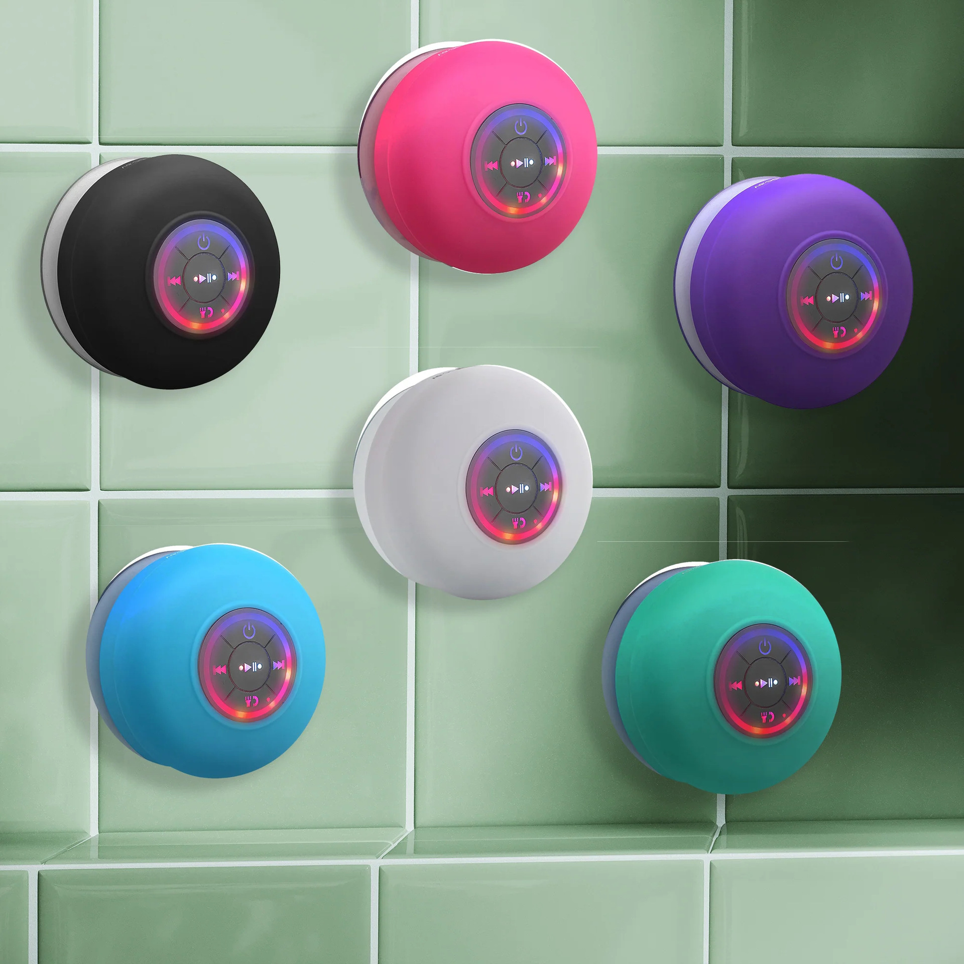 Large suction cup Bluetooth speaker bathroom waterproof mini small speaker portable large suction Bluetooth audio