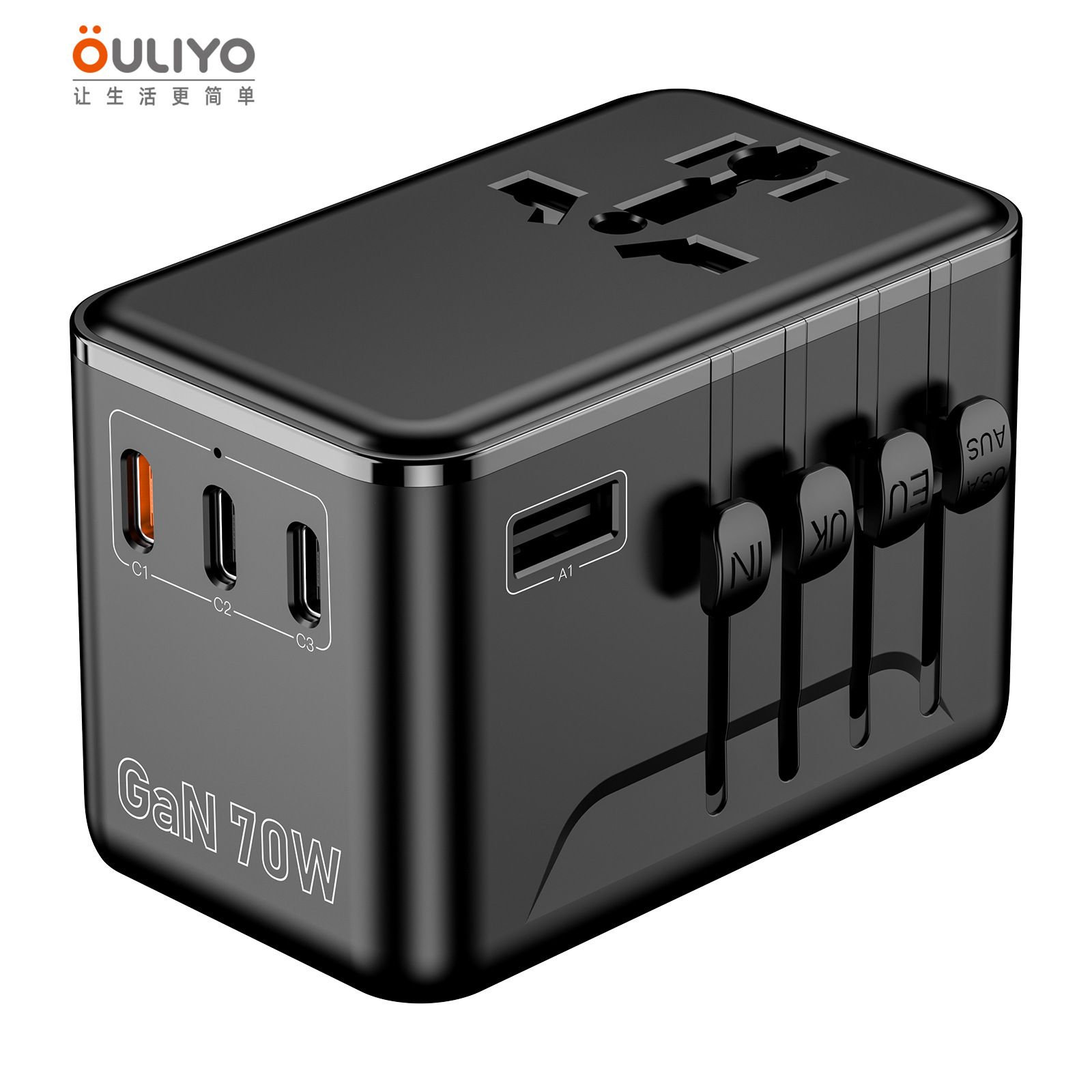 Multi-function Converter Socket GaN35W Multi-country Travel Adapter Plug Global Universal Charging Socket