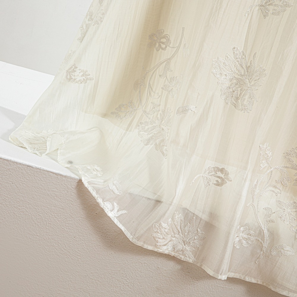 Heavy embroidery tencel white dress women summer new Chinese style long sleeveless vest dress