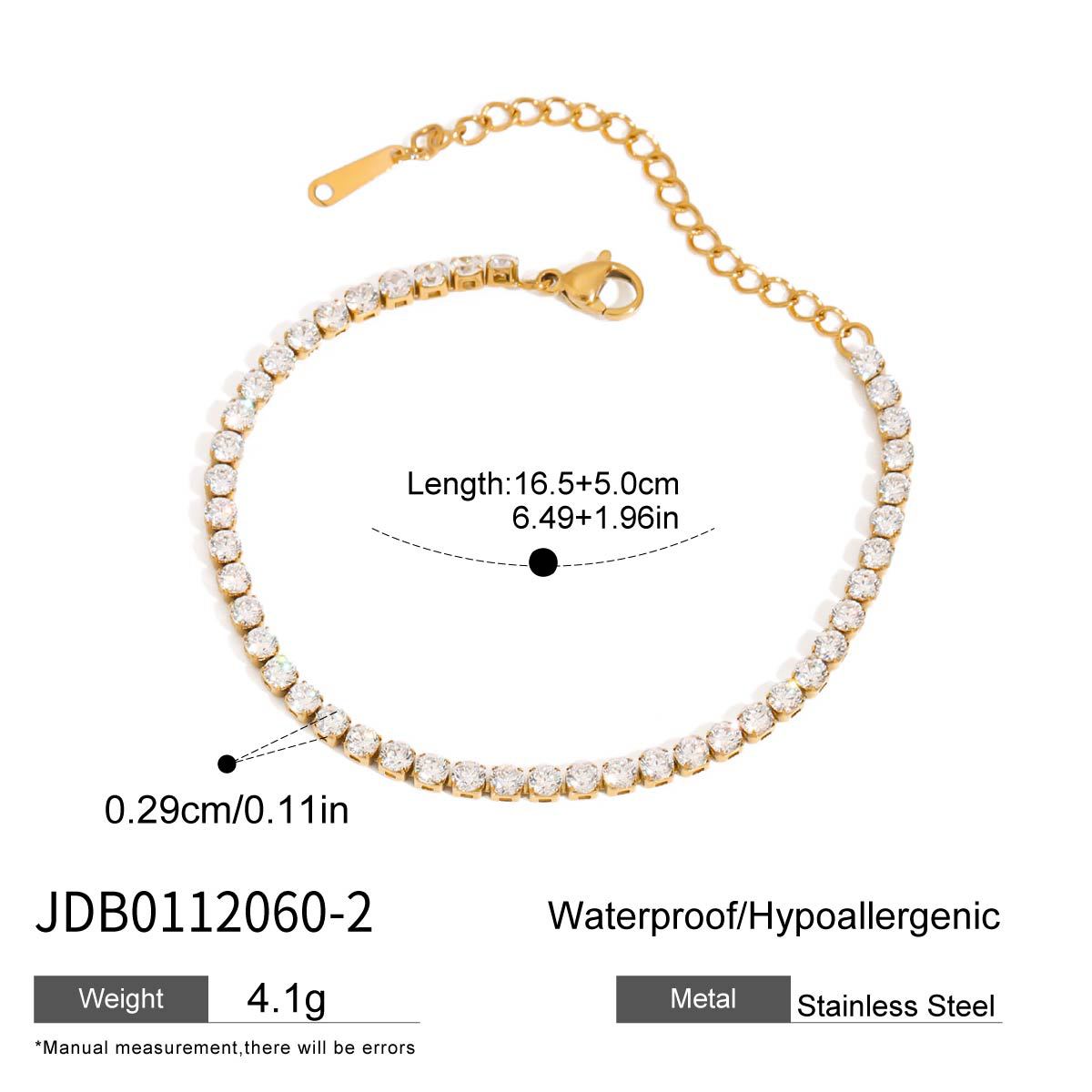 Jieding titanium steel accessories stainless steel stacking bracelet tennis chain niche bracelet
