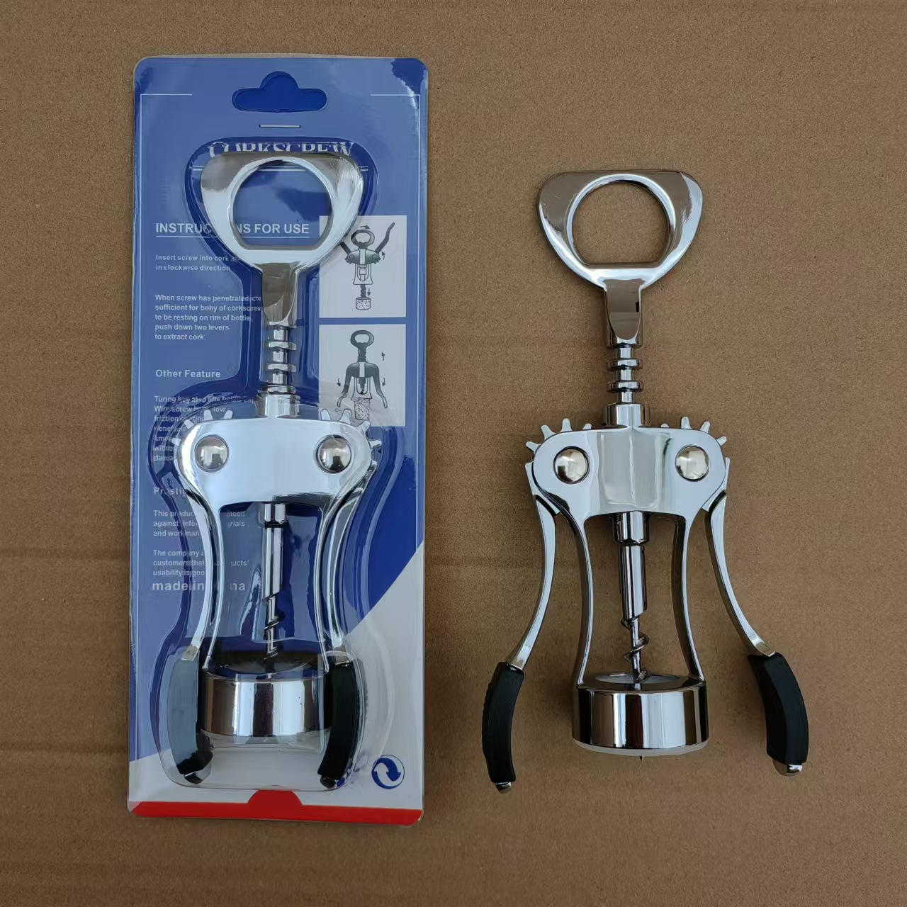 Fuhua Red Wine Opener Stainless Steel Drill Wine Opener Wine Knife Red Wine Corkscrew Opener Gift