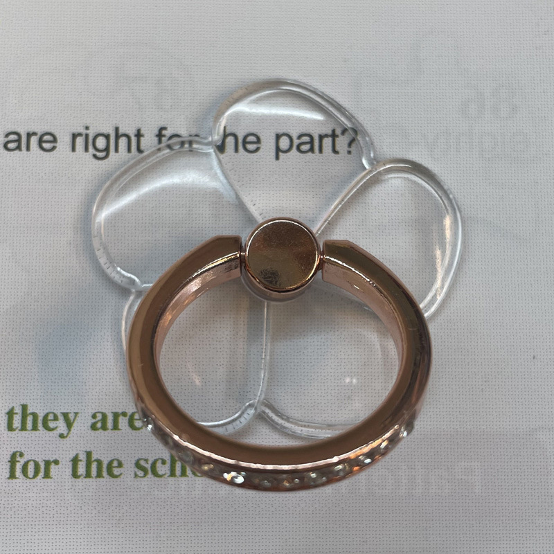 Rhinestone Transparent Ring Stand Rose Gold Ring Diamond Phone Stand Thirteen Crystal Rhinestone Ring Stand