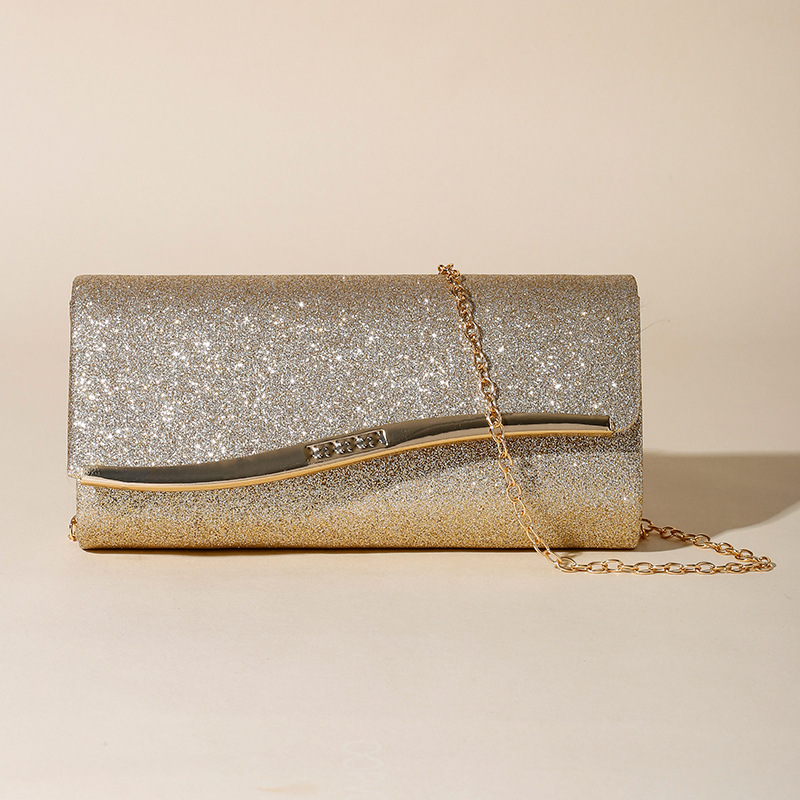 New Women's Evening Bag Shiny Material Small Crossbody Bag