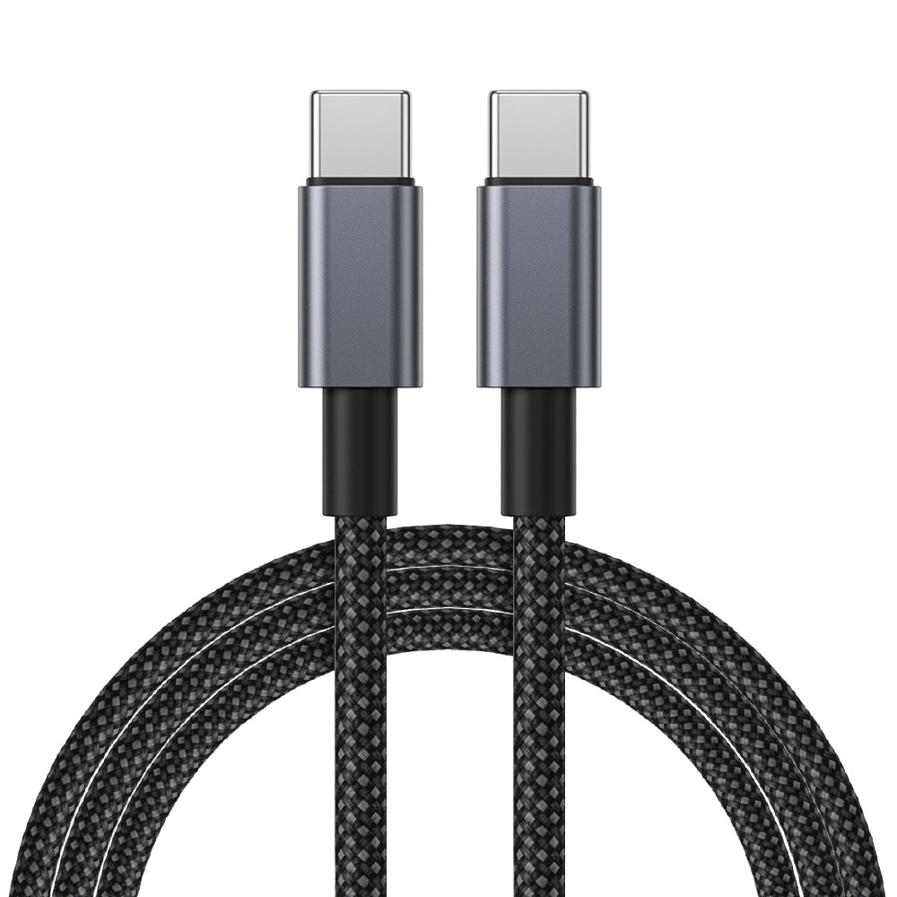 Dedicated Aluminum Shell Braided Fast Charging Data Cable for Apple Huawei Phone PD27W Dual Type-C Charging Cable