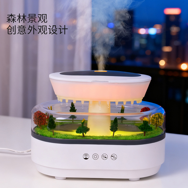 Raindrop micro landscape aromatherapy diffuser atomizer household humidifier bedroom desktop atmosphere lamp colorful humidifier
